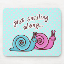 SPEEDO & SPAGO THE SNAILS MOUSEPAD by Jill311 SPEEDO & SPAGO THE SNAILS MOUSEPAD