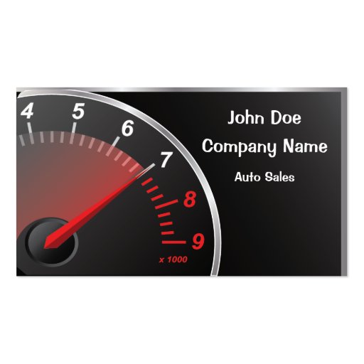 Speedometer Business Card (front side)