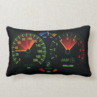 Speedometer Gauge Design Throw Pillow