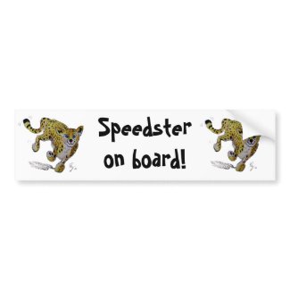 Speedster Cheetah cub running bumpersticker