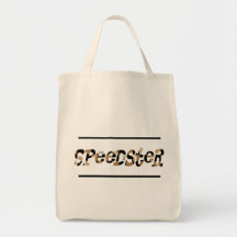Speedster (in brown) tote bag