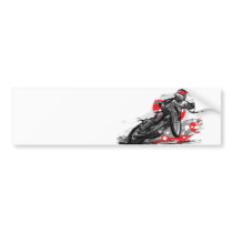 Speedway Flat Track Motorcycle Racer Bumper Stickers