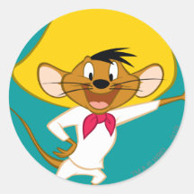 Speedy Gonzales Standing Round Stickers