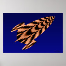 Speedy Rocket Optical Illusion Posters