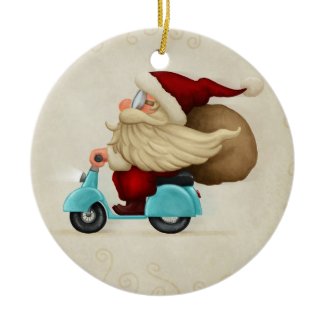 Speedy Santa Claus Ornaments