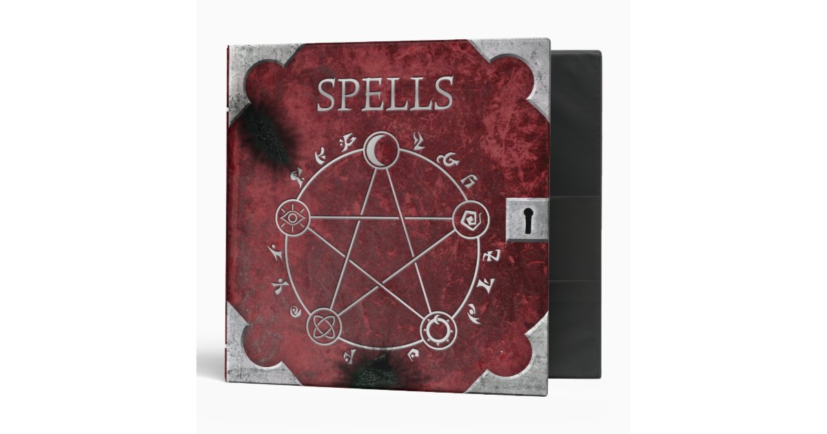 Spell Binder Red 2" Zazzle