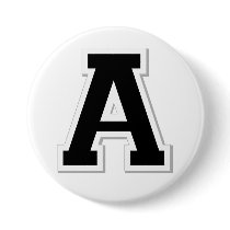 Spell it Out Initial Letter A in Black Button