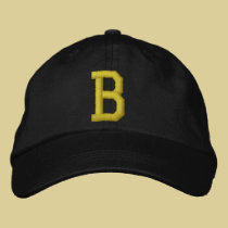 Spell it Out Initial Letter B Ball Cap embroidered hats