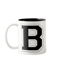 Spell it Out Initial Letter B Black Coffee Mug