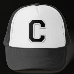 Spell it Out Initial Letter C in Black Ball Cap