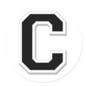 Spell it Out Initial Letter C in Black Stickers by TeeShirtsTShirts Spell it Out Initial Letter C in Black Stickers