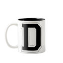 Spell it Out Initial Letter D Black Coffee Mug by TeeShirtsTShirts Spell it Out Initial Letter D Black Coffee Mug