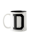 Spell it Out Initial Letter D Black Coffee Mug