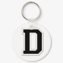 Spell it Out Initial Letter D in Black Key Chain keychains by TeeShirtsTShirts Spell it Out Initial Letter D in Black Key Chain keychains