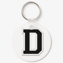 Spell it Out Initial Letter D in Black Key Chain keychains by TeeShirtsTShirts Spell it Out Initial Letter D in Black Key Chain keychains