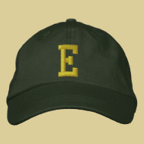 Spell it Out Initial Letter E Ball Cap embroidered hats
