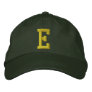 Spell it Out Initial Letter E Ball Cap Embroidered Baseball Cap