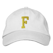 Spell it Out Initial Letter F Ball Cap embroidered hats