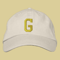 Spell it Out Initial Letter G Ball Cap embroidered hats