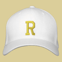 Spell it Out Initial Letter R Ball Cap embroidered hats