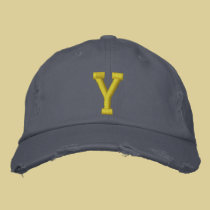 Spell it Out Initial Letter Y Ball Cap embroidered hats