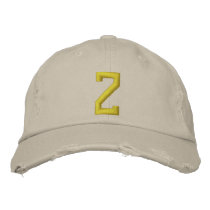 Spell it Out Initial Letter Z Ball Cap embroidered hats