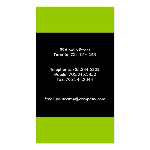 Spell it Out! ~ Monogram Business Cards (back side)