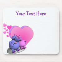 Spellbound Hippo Caricatures Mousepads