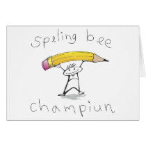 Spelling bee greeting cards
