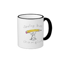 Spelling bee coffee mugs