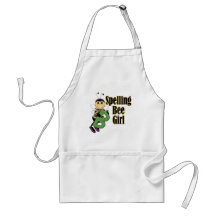 spelling bee girl bumble bee cartoon aprons