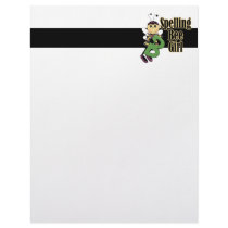 spelling bee girl bumble bee cartoon custom letterhead