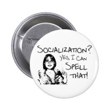 Spelling Socialization Pinback Buttons