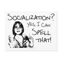 Spelling Socialization Postcard