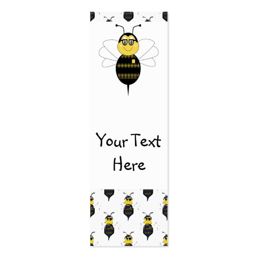 SpellingBee Bumble Bee Bookmark Business Card Templates