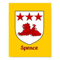 Spence Family Shield Print by NameShack Spence Family Shield Print