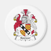 Spencer Family Crest Fridge Magnet