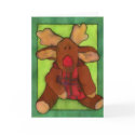 Spencer Reindeer Christmas Card by SueMobyWood Spencer Reindeer Christmas Card