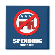 Spending since 1776 fridge magnet