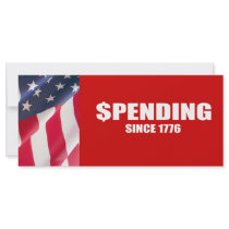 Spending since 1776 rack card
