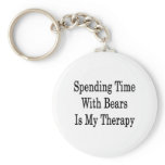 Spending Time With Bears Is My Therapy Keychain
