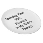 Spending Time With Hamsters Is My Wife's Therapy Dinner Plate