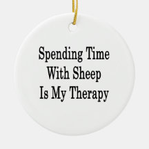 Spending Time With Sheep Is My Therapy Christmas Ornaments