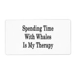 Spending Time With Whales Is My Therapy Custom Shipping Label