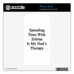 Spending Time With Zebras Is My Dad's Therapy Skins For The iPhone 4S