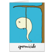 Spermicide Greeting Card card