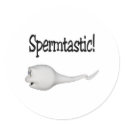 Spermtastic! stickers by doonidesigns Spermtastic! stickers