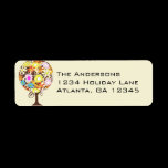Sphere Flower Tree of Love Return Address Labels
