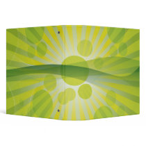 abstract, orbs, wavy, rays, yellow, green, speres, geometric, dimension, cool, business, presentation, optical illusion, Binder with custom graphic design