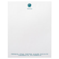 SPHERICAL FLOWER LETTERHEAD BLUE